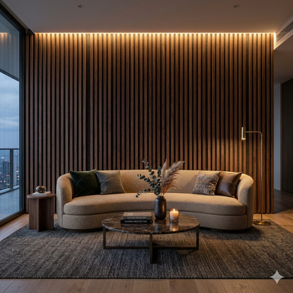 Architektonische Holz-Akustikplatte – 270 × 110 cm