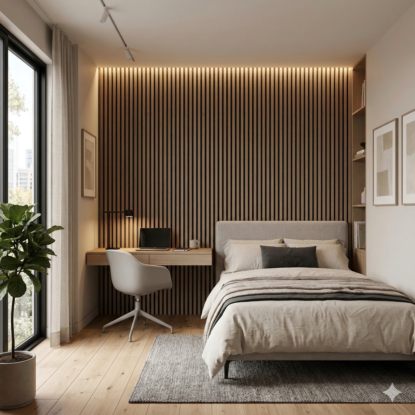 Architektonische Holz-Akustikplatte – 270 × 110 cm