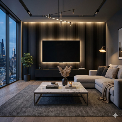 Architektonische Holz-Akustikplatte – 270 × 110 cm