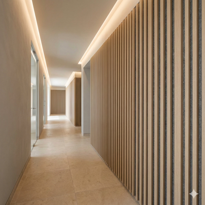 Architektonische Holz-Akustikplatte – 270 × 110 cm