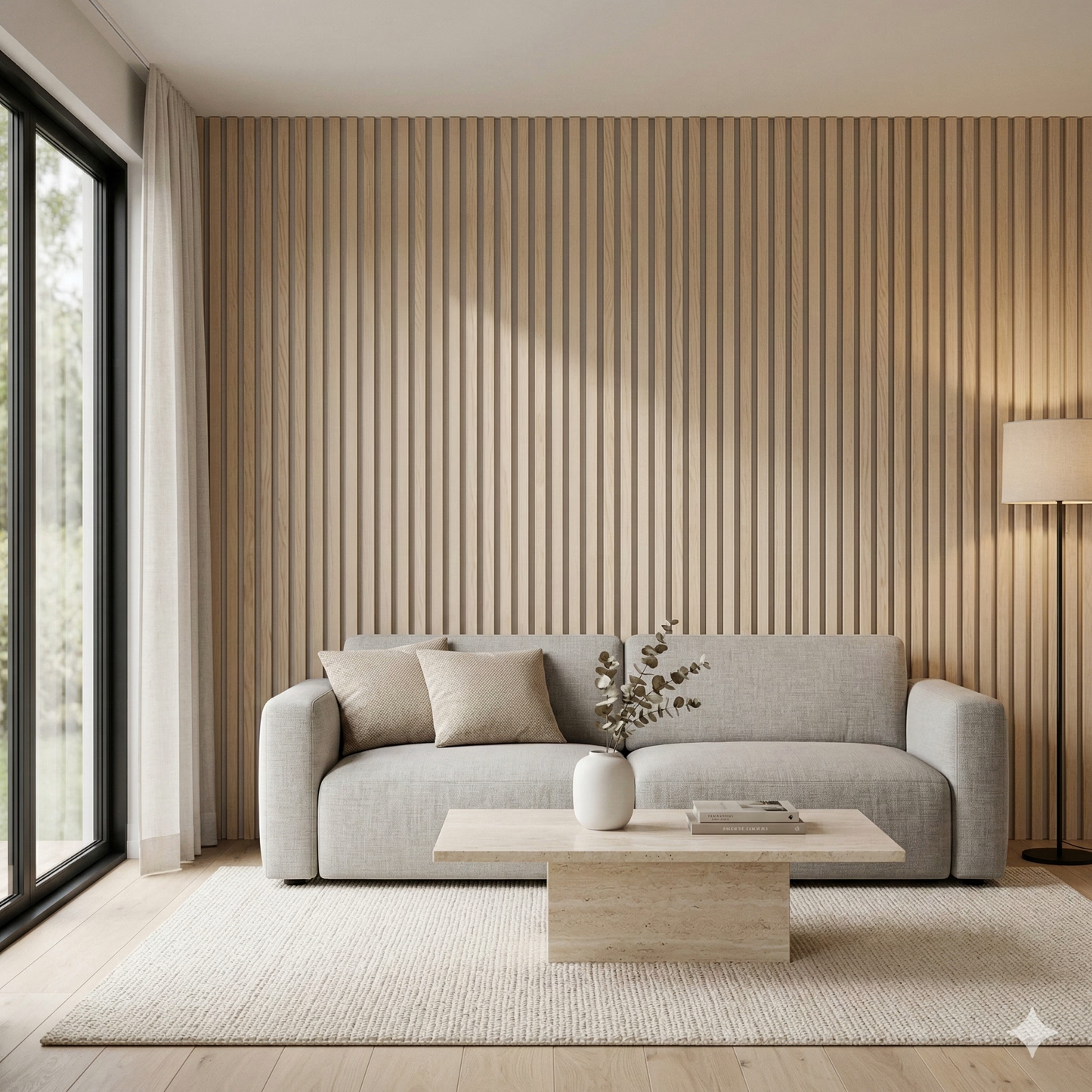 Architektonische Holz-Akustikplatte – 270 × 110 cm