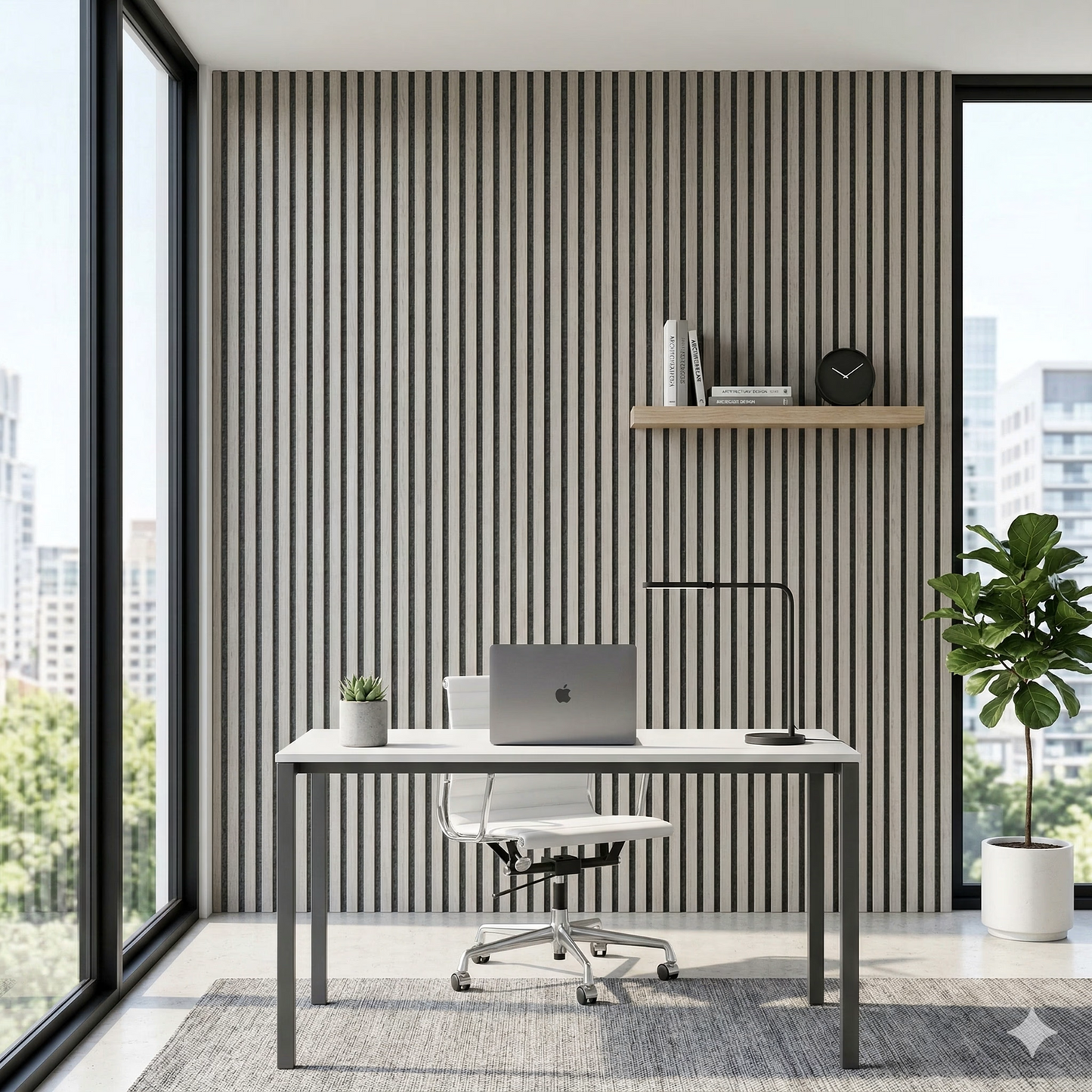 Architektonische Holz-Akustikplatte – 270 × 110 cm