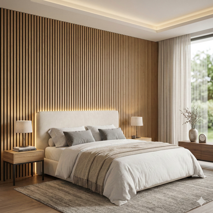 Architektonische Holz-Akustikplatte – 270 × 110 cm