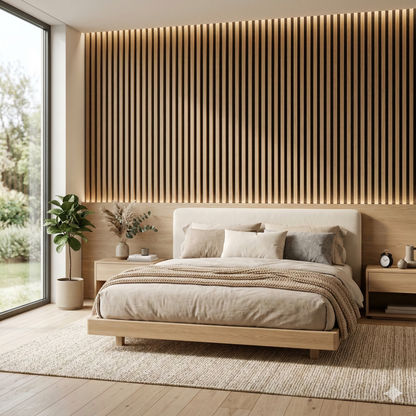 Architektonische Holz-Akustikplatte – 270 × 110 cm